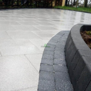 Patio with Silver Granite Slabs and Raised Flower Bed in New Ross, Co. Wexford (4)