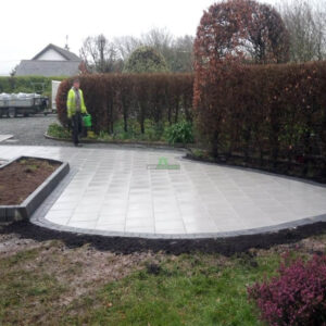 Patio with Silver Granite Slabs and Raised Flower Bed in New Ross, Co. Wexford (5)