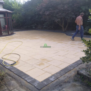 Patio with Granite Slabs, Charcoal Edge and Gravel in Fethard on Sea, Co. Wexford (6)