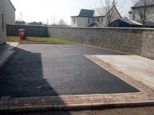 SMA Tarmac Driveway with Brick Border and Concrete Base for Shed in Wexford Town